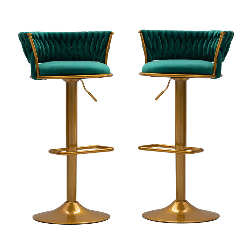 Mercer41 Rucsandra Renea Unfinished Swivel Adjustable Height Stool & Reviews Wayfair